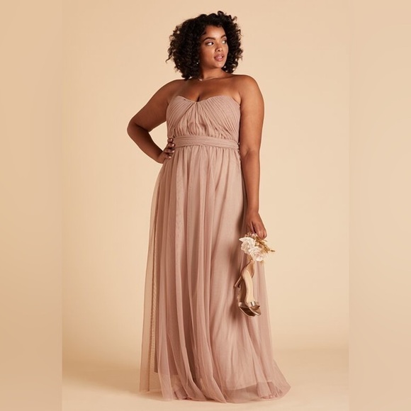 Birdy Grey Christina Convertible Curve Dress in Sandy Taupe Bridesmaid Dress - Picture 1 of 6